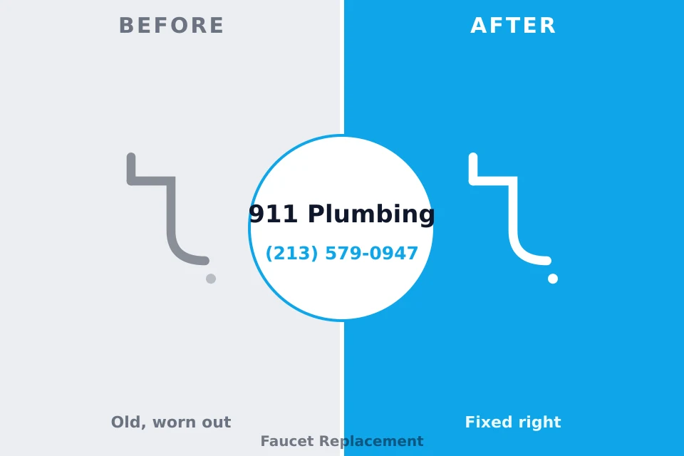 Before and after: plumbing company Millbourne, PA